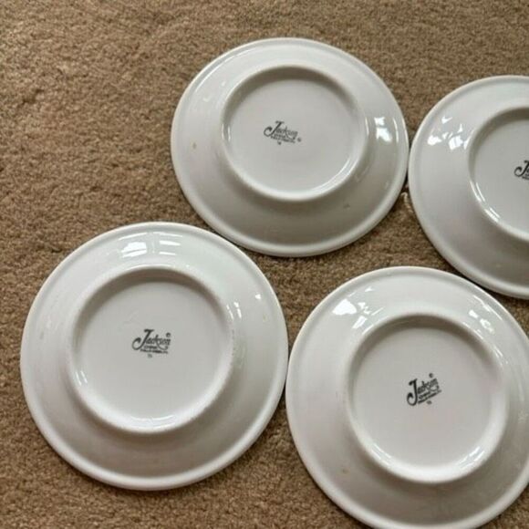 5 Jackson China Vintage Green & White 7” Plates - Picture 6 of 9